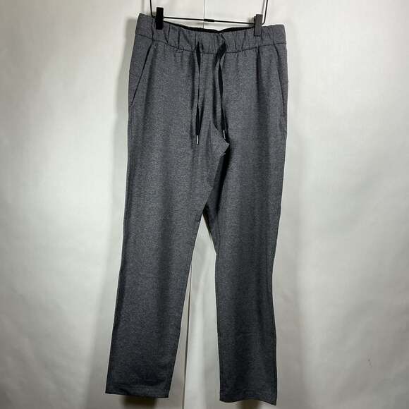 Lululemon Pants - Lululemon On The Fly Pant 28" Heathered Gray Drawstring Trousers